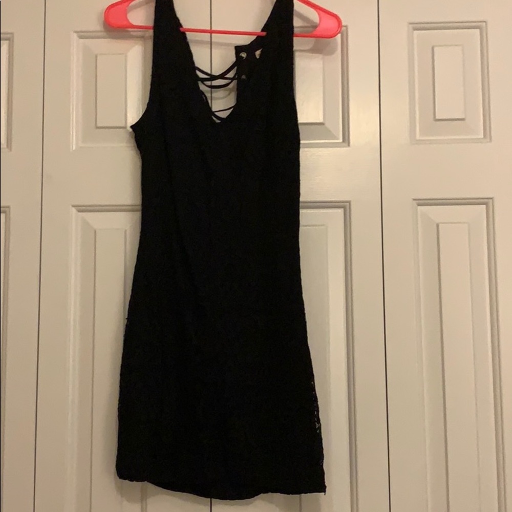 Black lace mini